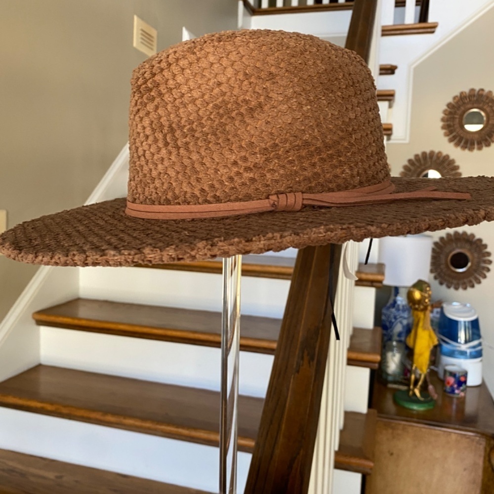 NWT Anthropologie Brown Terry Textured Rancher Hat - Picture 5 of 10